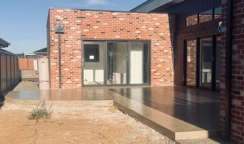 Outdoor polished concrete