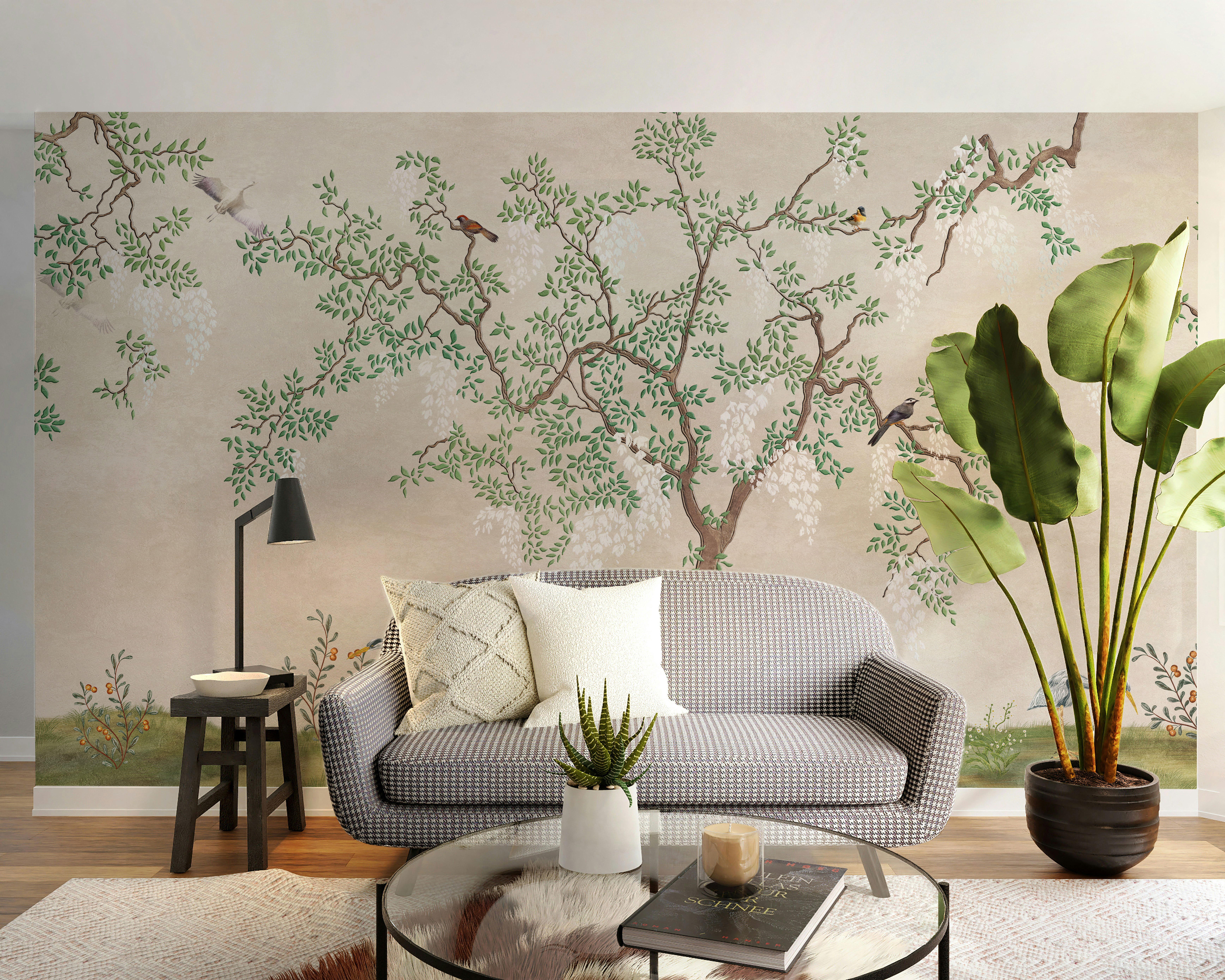 Japanese Garden Birds Wallpaper Murals