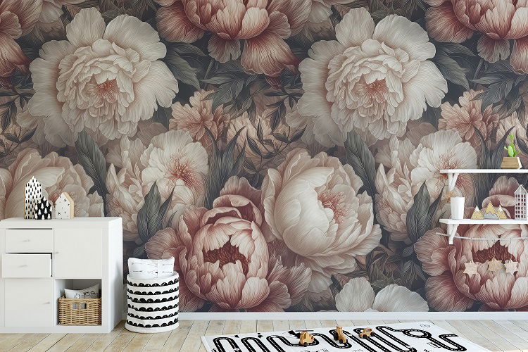Peony Flower Wallpaper Mural