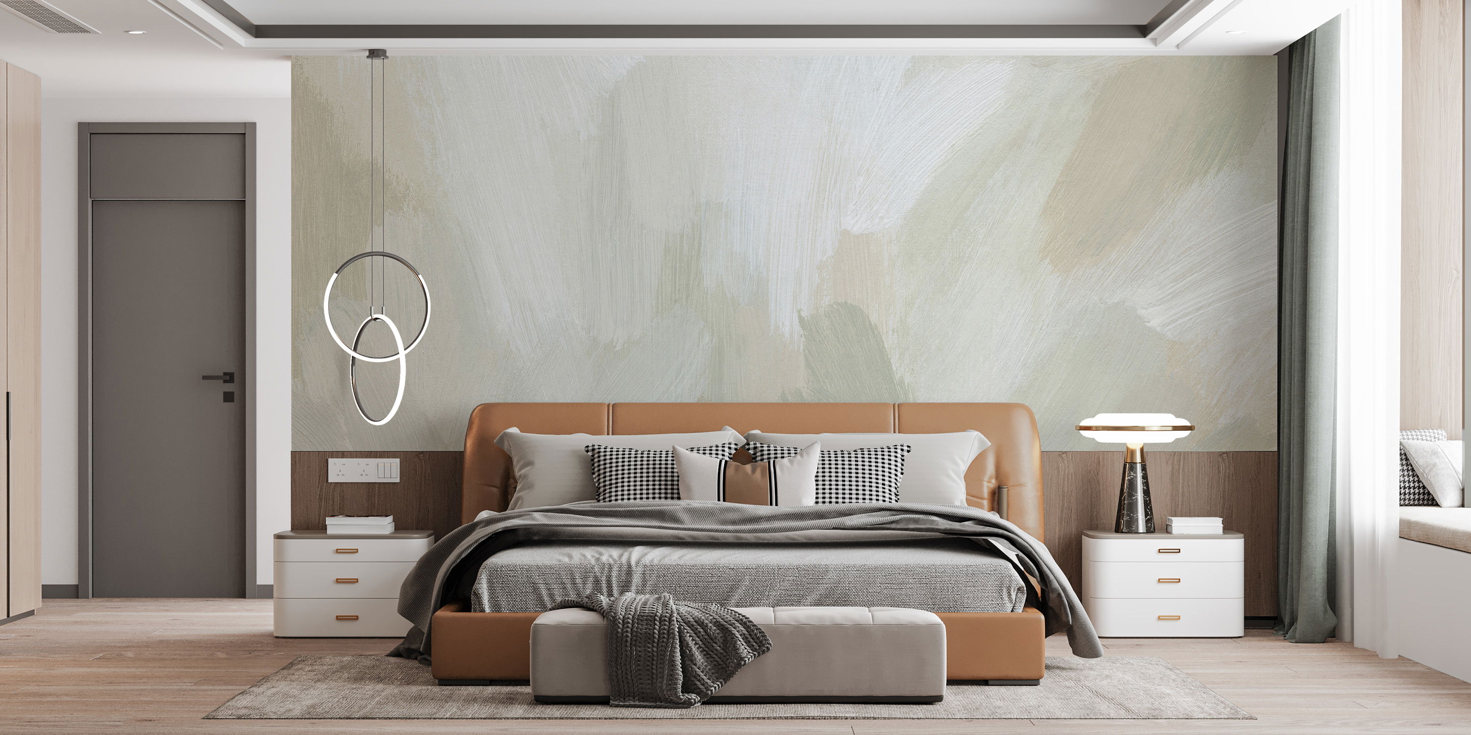 Abstract Pastel Earth Tone Wallpaper Mural