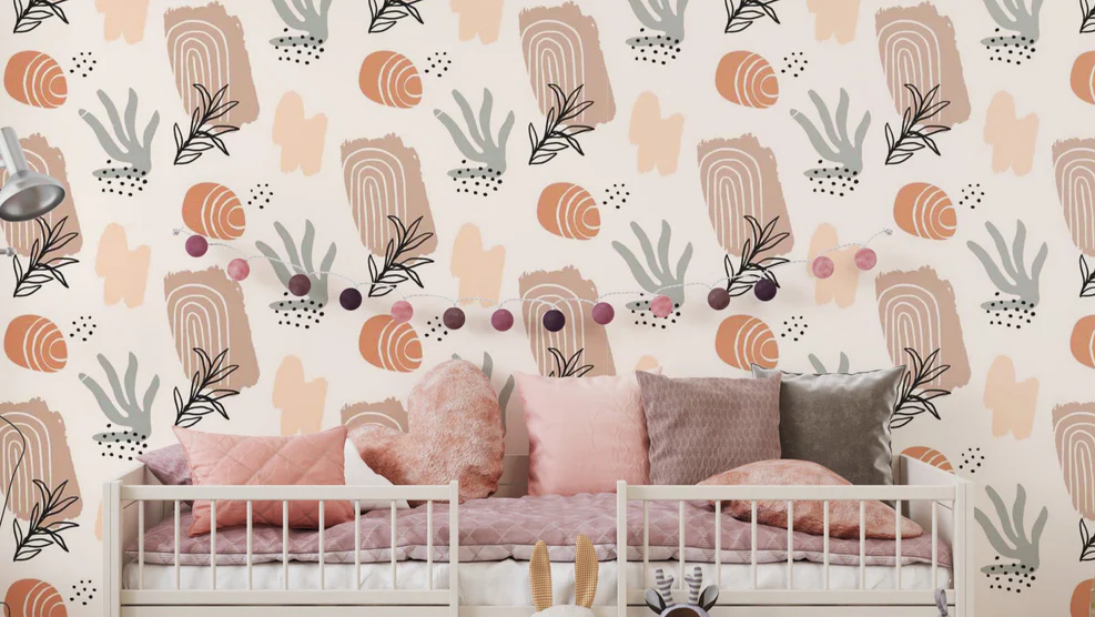 Trendy Earthy Watercolor Wallpaper