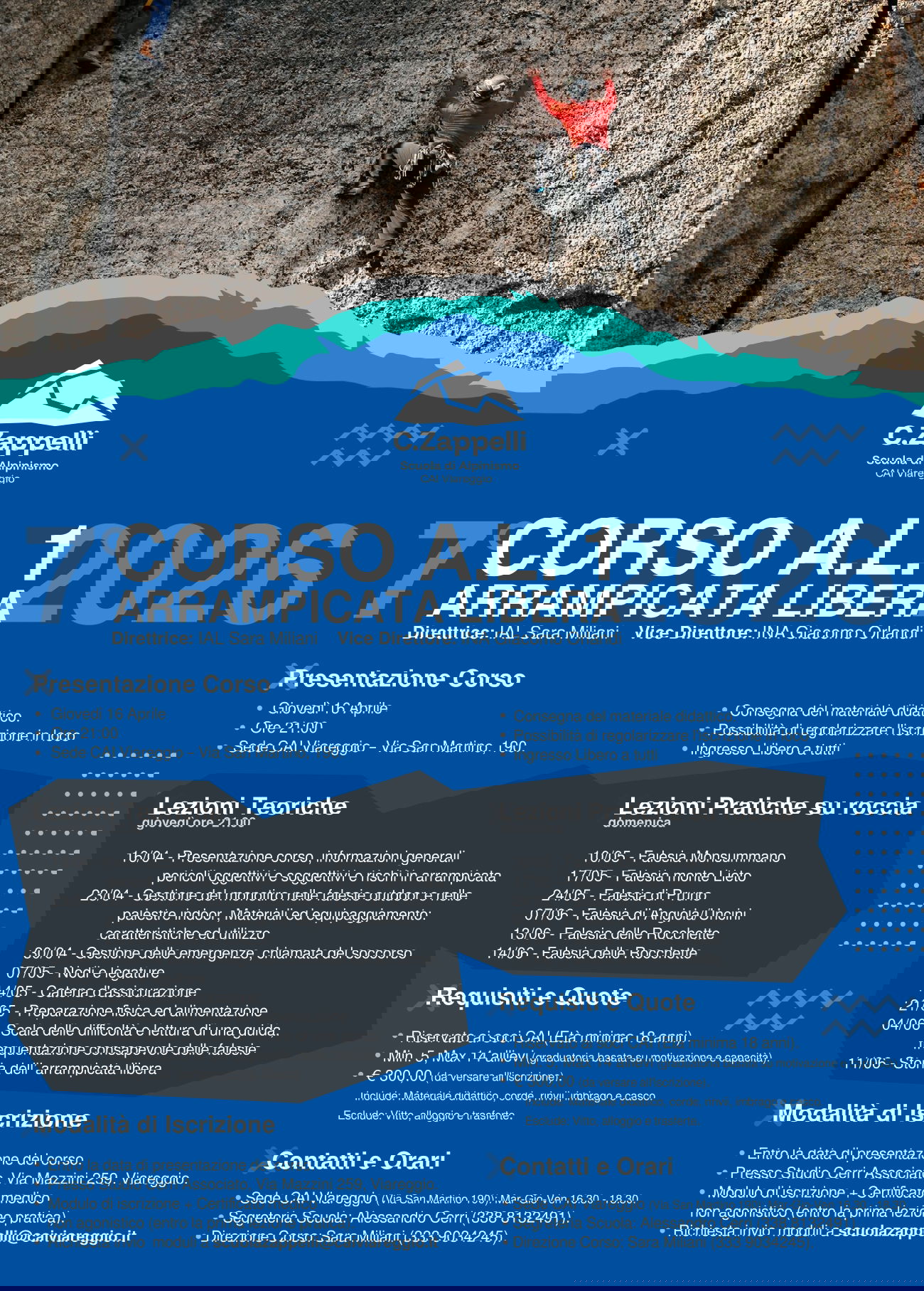 La scuola di alpinismo Cosimo Zappelli organizza un corso di Arrampicata sportiva AL1