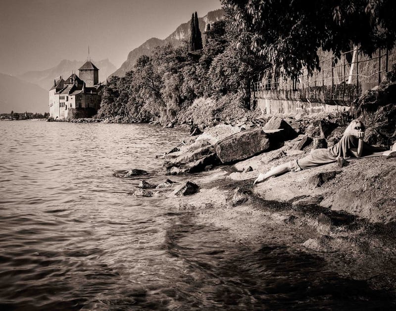 Le Château de Chillon au bord du lac Léman (Canton de Vaud)