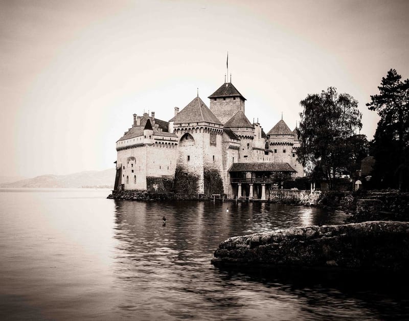 Le Château de Chillon au bord du lac Léman (Canton de Vaud)