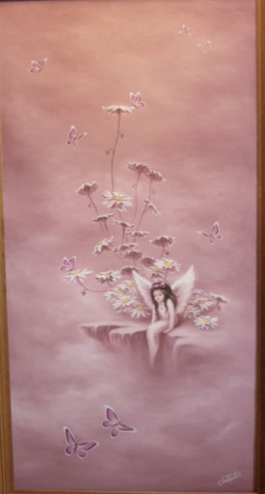 LONELY CLIFF ANGEL……101x51 cm (40x20 in)……Oil on Masonite……