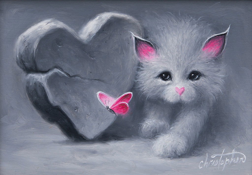 THE KITTEN…..15x18 cm (6x7 in)……Oil on Masonite……