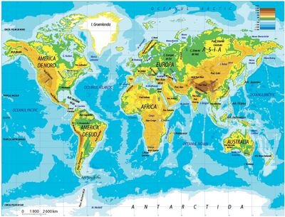 Harta fizică a lumii