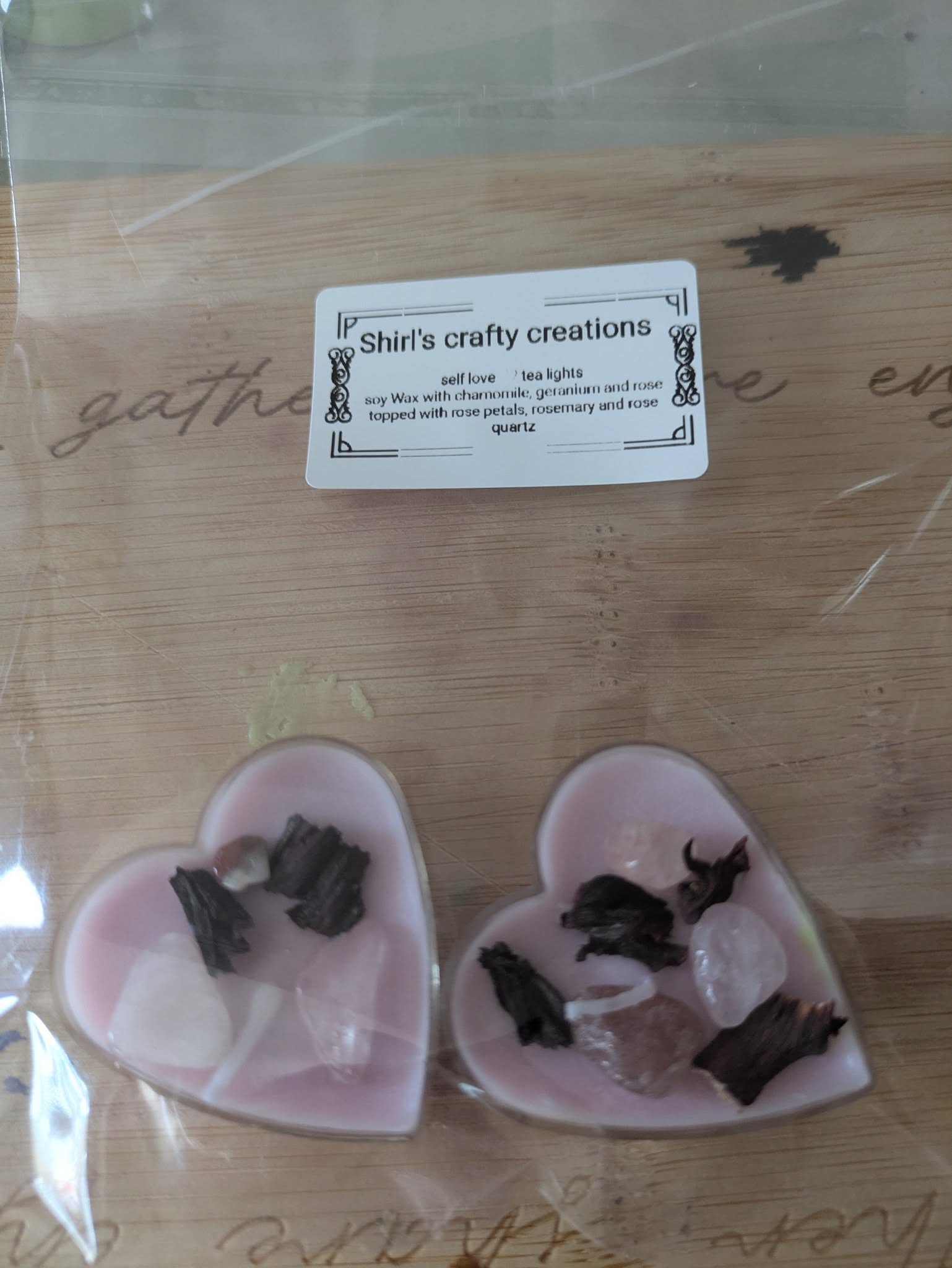 tea lights - set of two / self love