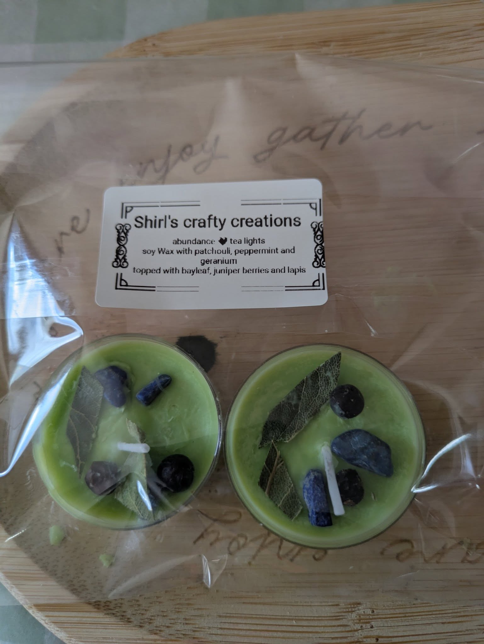 tea lights - set of two / abundance