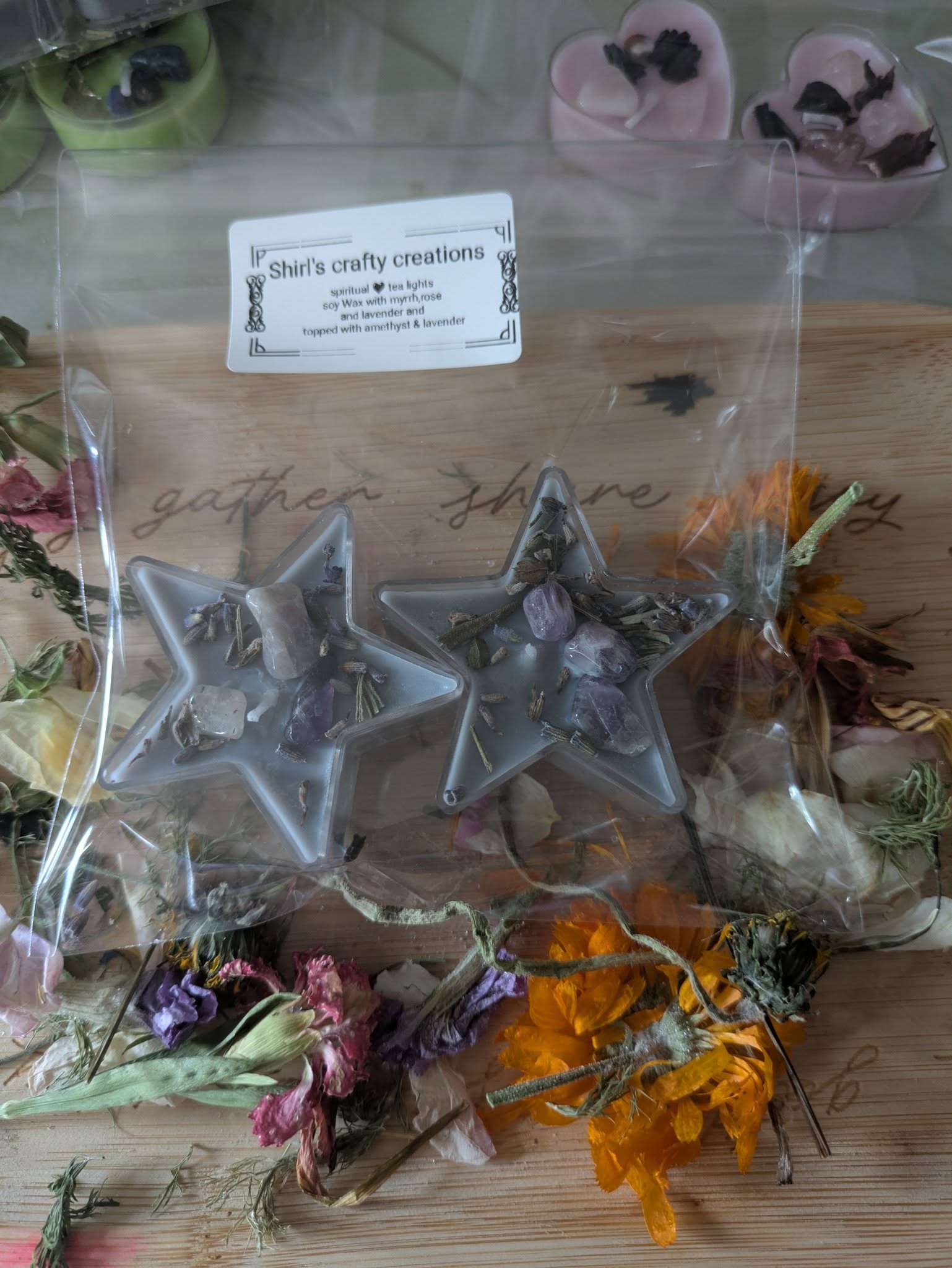 tea lights - set of two / spiritual