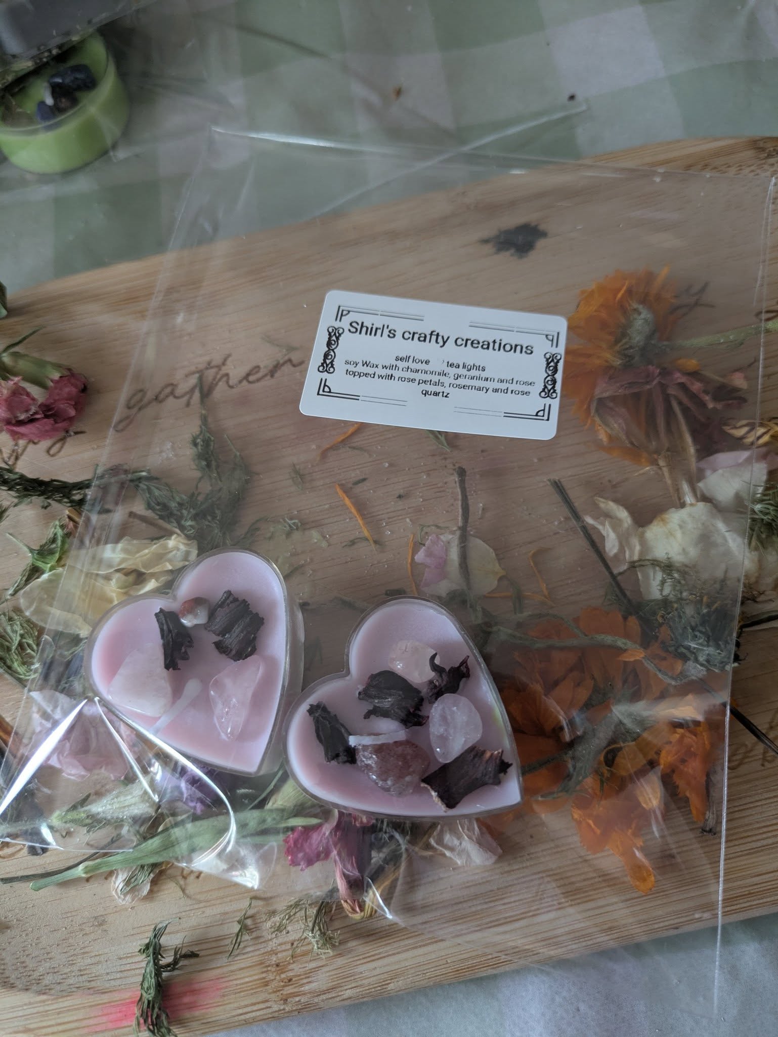 tea lights - set of two / self love