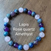 lapis, rose quartz & amethyst bracelet