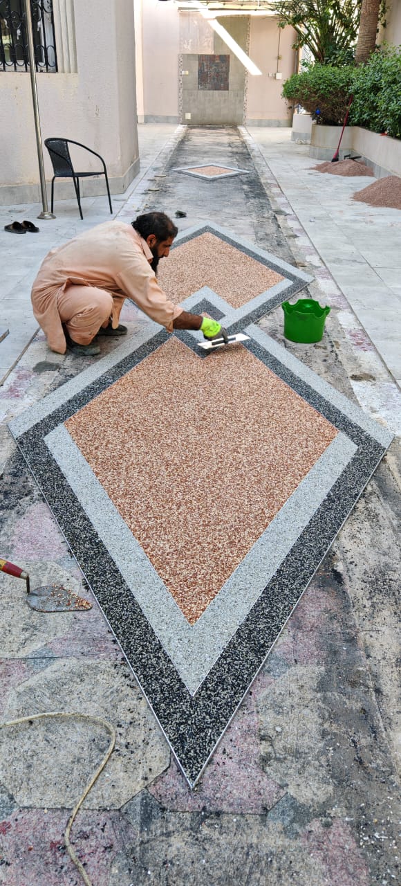 الخرسانة المختمة للأرضيات
