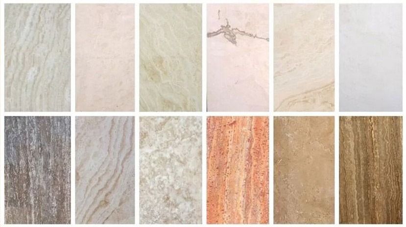 Travertine colours