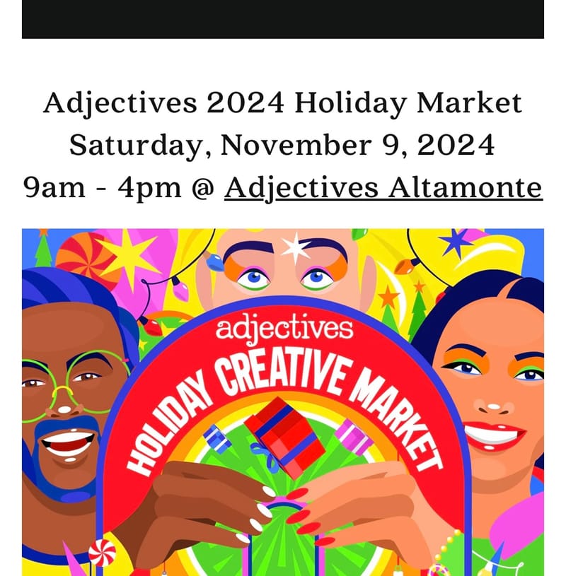 Book Signing - Adjectives Outdoor Holiday Market
