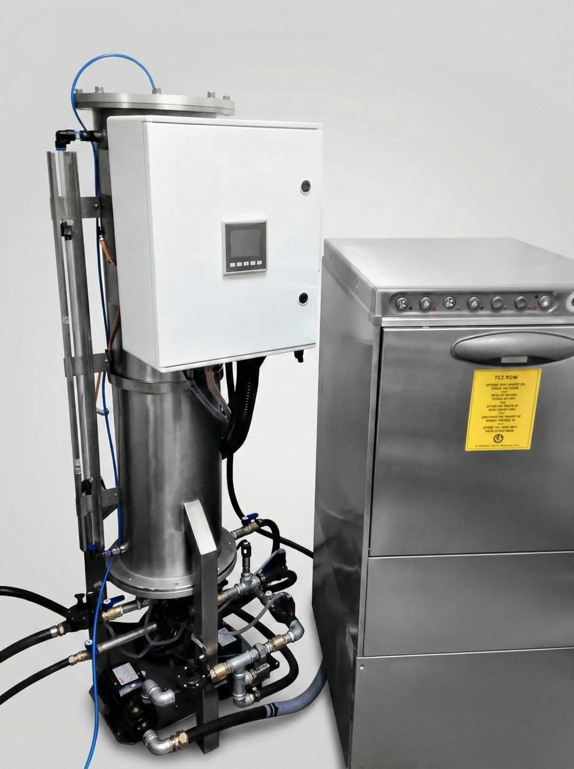 Industrial dishwasher - water circulation and filtration system