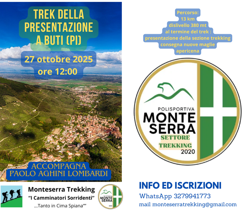 Trek a Buti con Presentazione Gruppo e Apericena