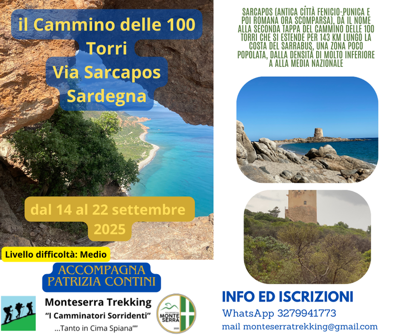 Sardegna: il Cammino delle 100 Torri "Via Sarcapos"