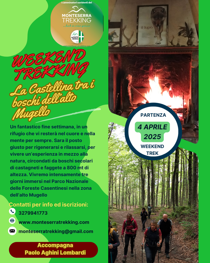 Weekend Trek Al Rifugio della Castellina tra i Boschi dell'alto Mugello Toscano