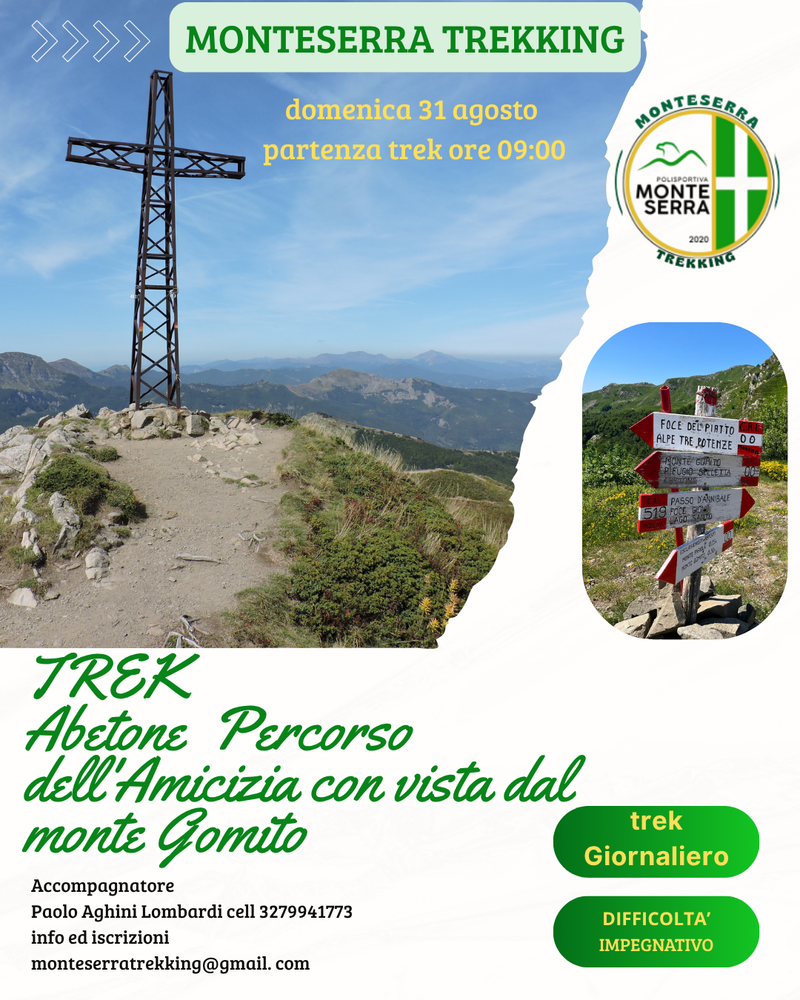 Abetone  Percorso dell'Amicizia con vista da monte Gomito