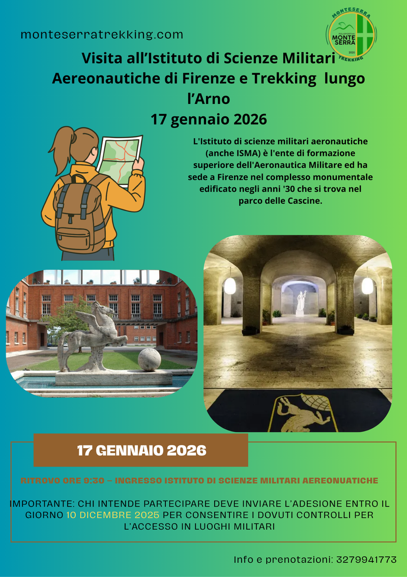 Trek Lungo l'Arno a Firenze e visita al museo di scienze Aeronautiche