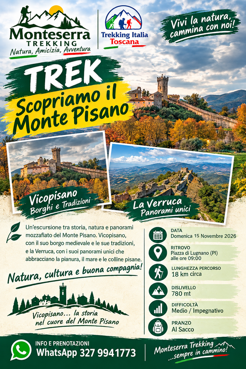 Trek Scopriamo il Monte Pisano