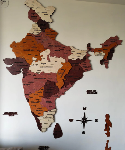 3D Wooden Map