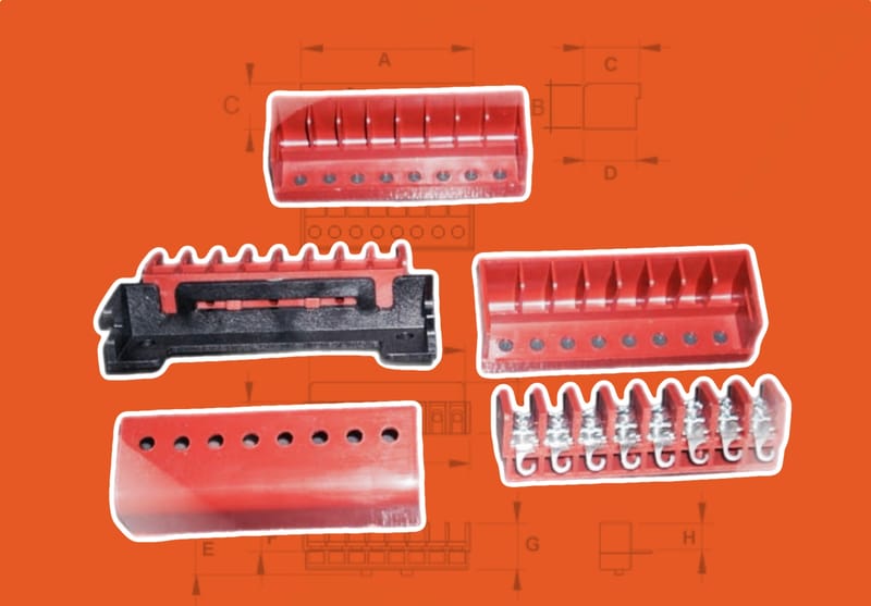 MORSETTIERA IN TERMOPLASTICO 30 AMPERE   4 mm