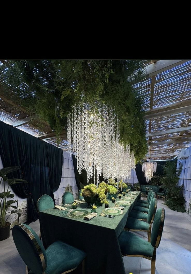 וילון ירוק מבד קטיפה לייקרה קוריאני