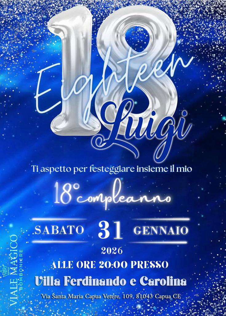“Luigi’s Chapter 18”: la festa per i 18 anni di Luigi De Carlo