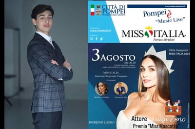 Pompei sotto i riflettori: Luigi Zeno premia le giovani promesse a Miss Italia 2025