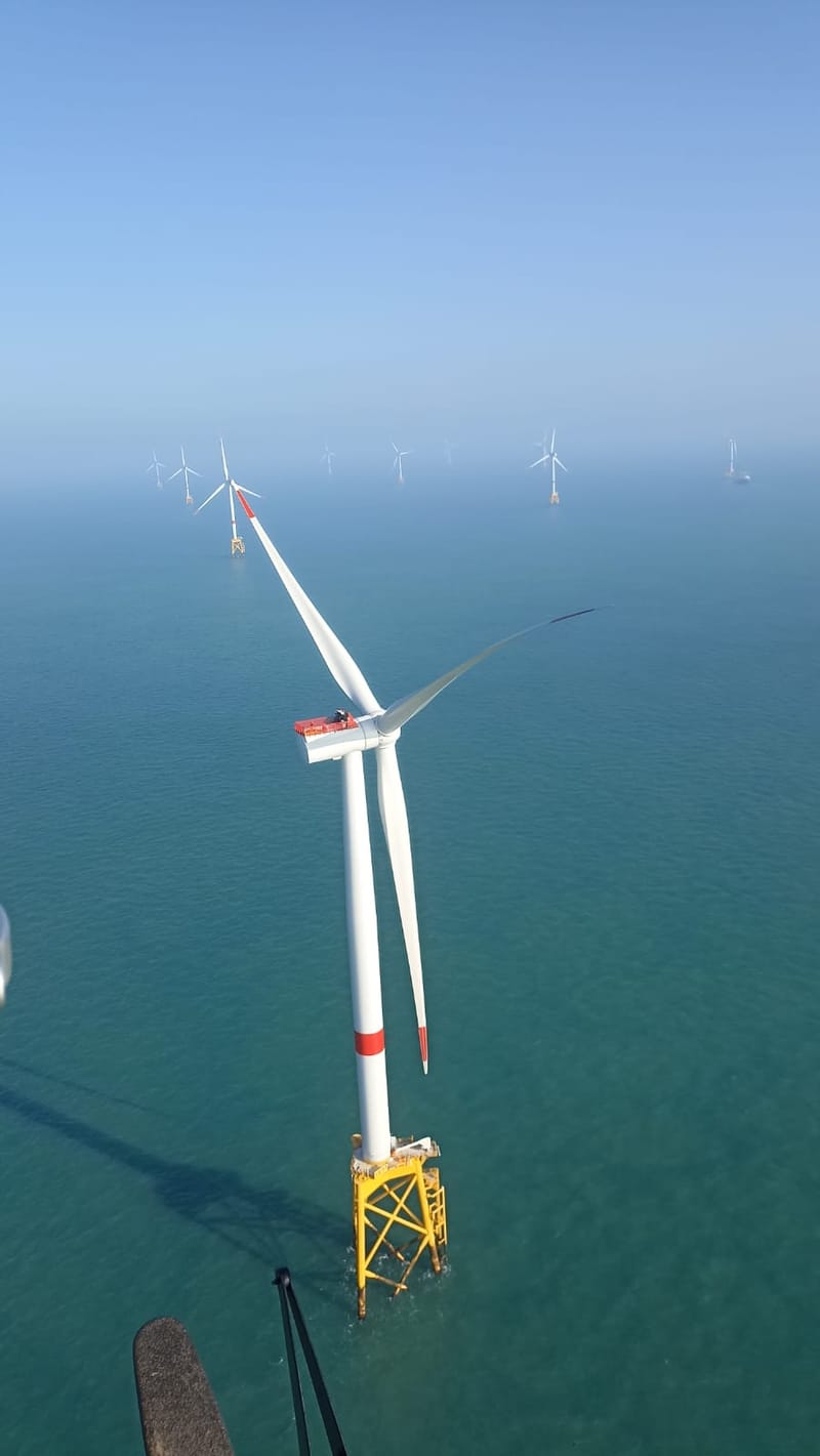 Exercice sur éoliennes en mer