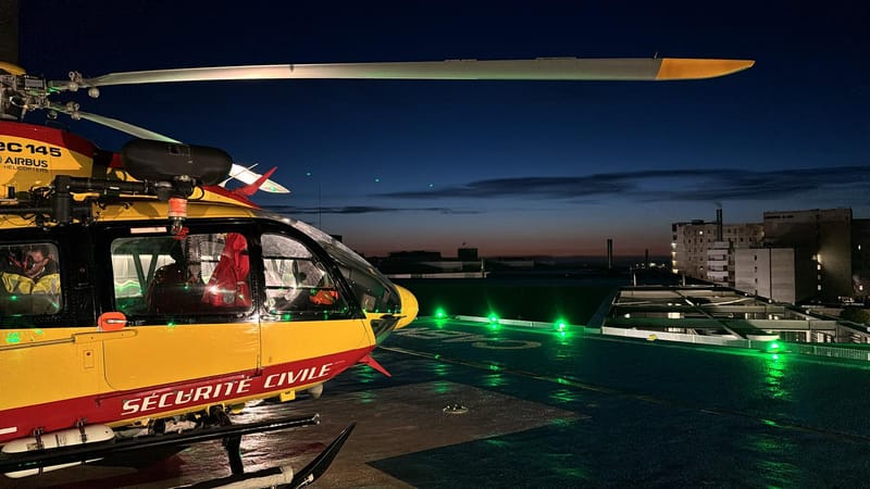 Secours d'un marin pêcheur de nuit