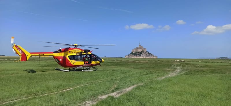 Ado secourue au Mont Saint Michel