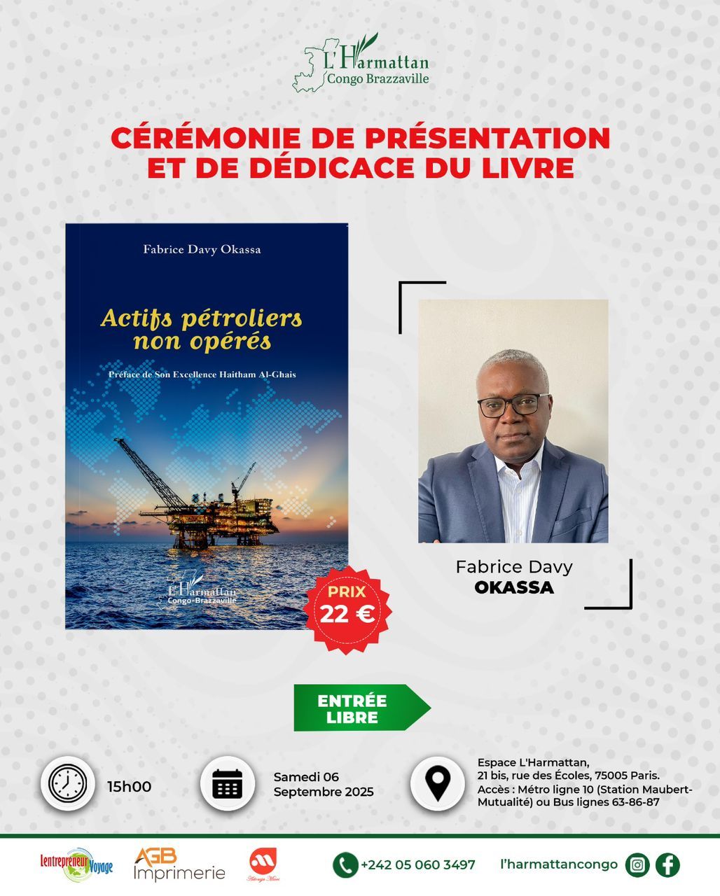 "Actifs pétroliers non opérés" de Fabrice Davy Okassa