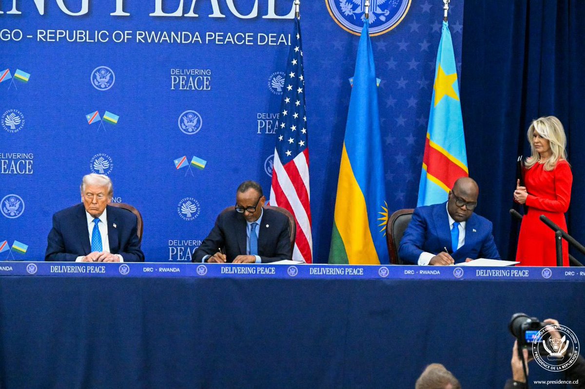 Kagame et Tshisekedi signent un accord de paix sous l’œil pressant de Donald Trump