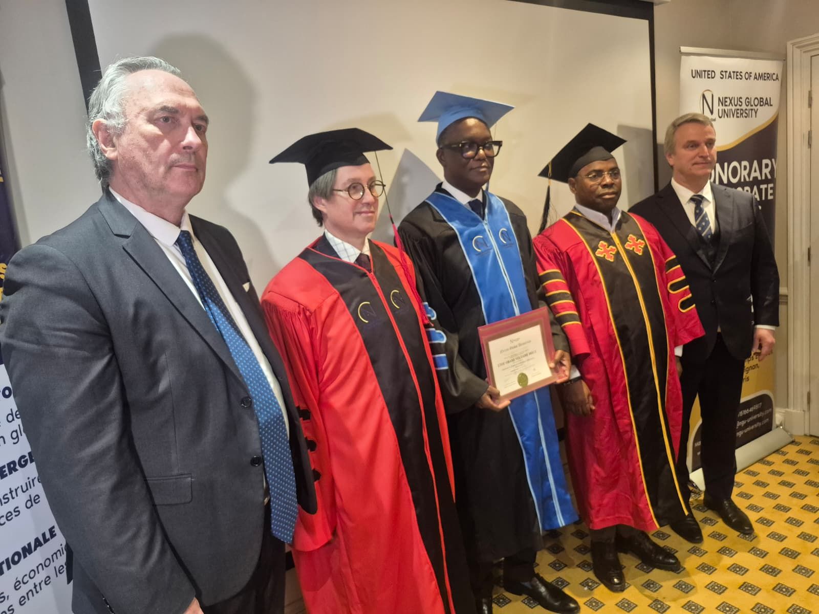 Paris : Brice Voltaire ETOU OBAMI reçoit une double distinction de Nexus Global University