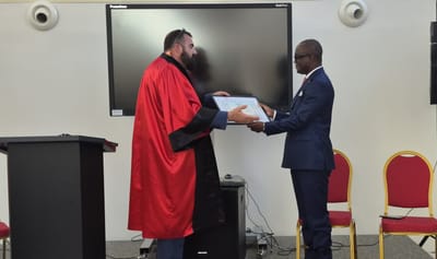 Lyon : Brice Voltaire Etou-Obami élevé au rang de Docteur Honoris Causa