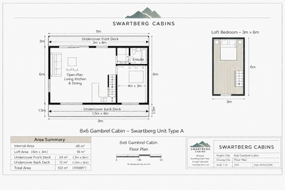 GAMBREL COMPACT COTTAGE FLOOR PLAN