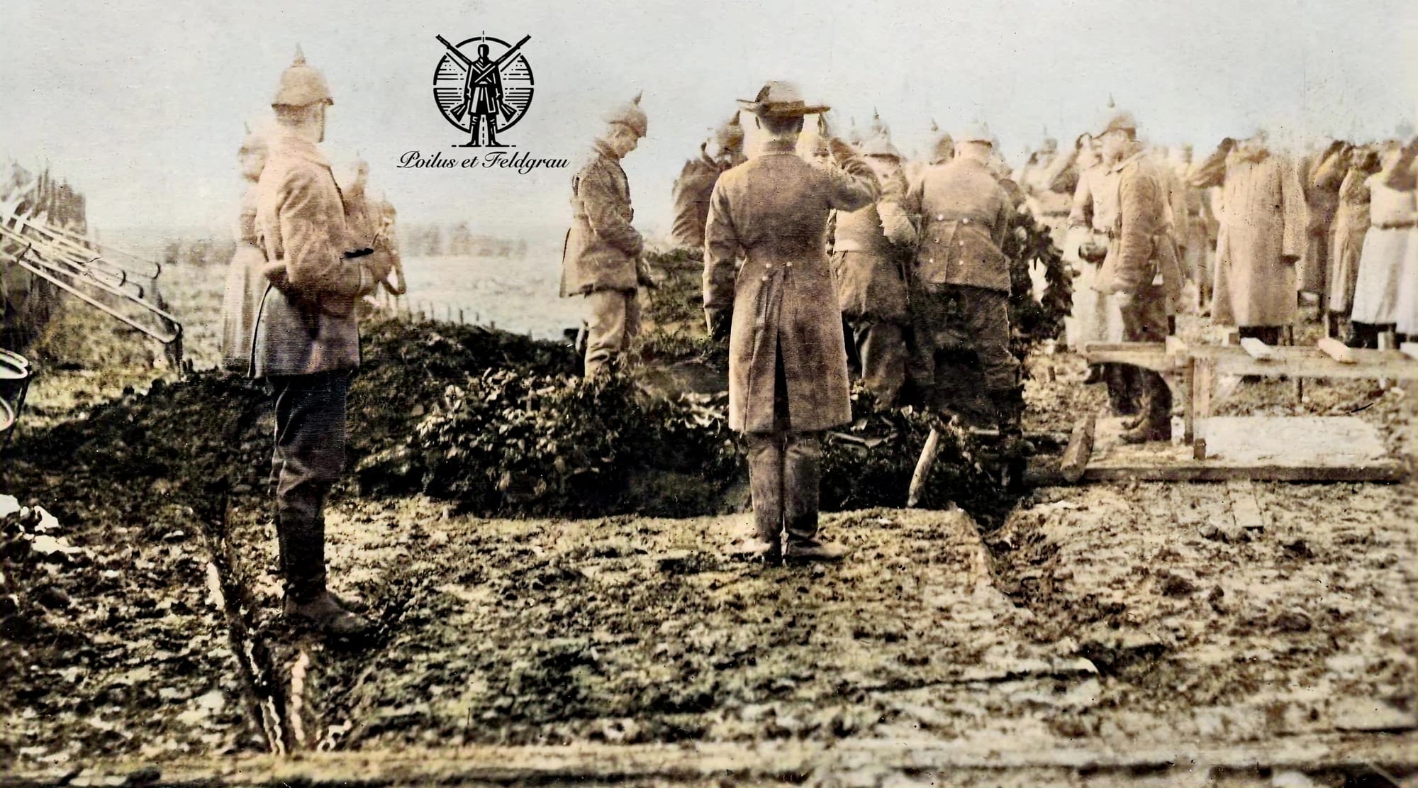 Mise en terre d'un officier