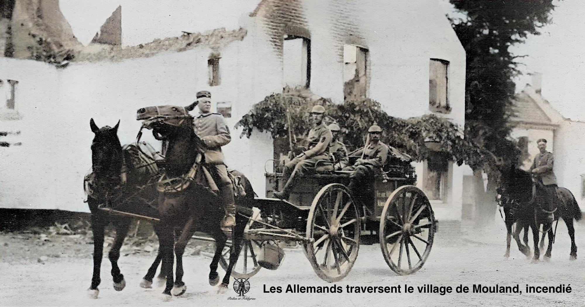 A Mouland, Visé et Bruges, août 1914