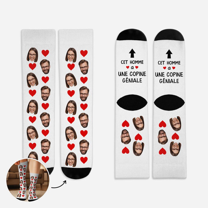 Chaussettes Photo Personnalisées