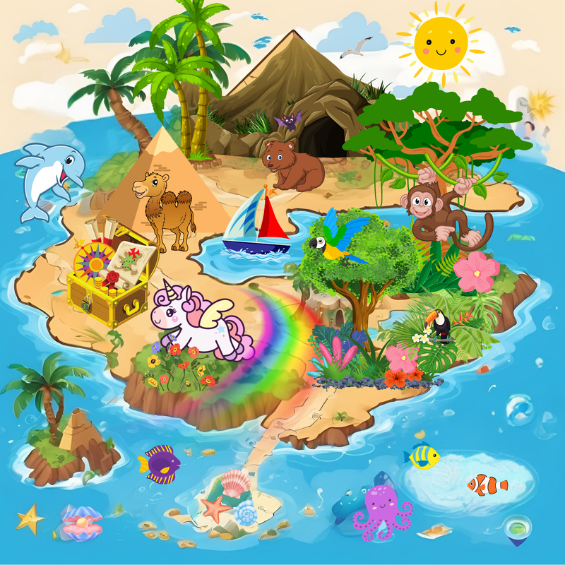 🌴✨ Kincses-sziget – Mesés alkotótábor 6–8 éveseknek Mátraterenye