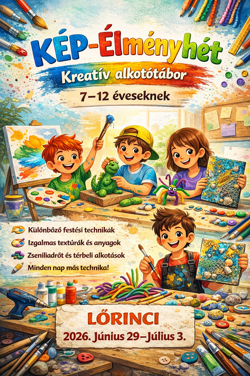 KÉP Élményhét -  Kreatív Alkotótábor LŐRINCI