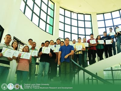 CLSU-CTMRD Empowers Various Individuals in the 2nd 2025 Intensive Training on Mushroom Pharming