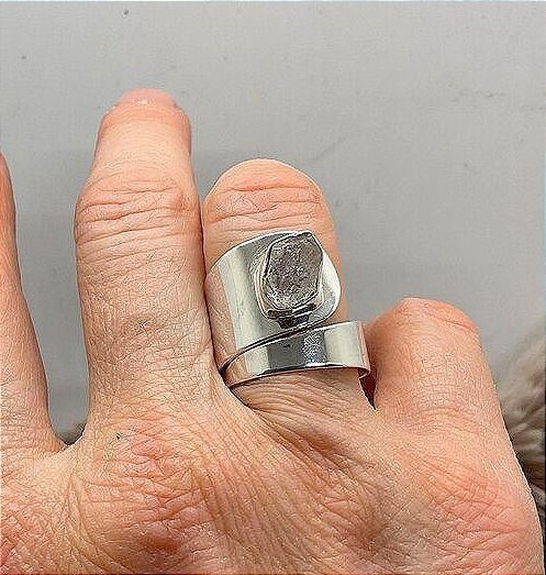 Adjustable Herkimer Diamond Ring