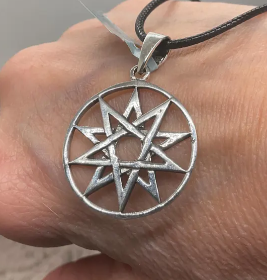 Sterling Silver Decagram pendant