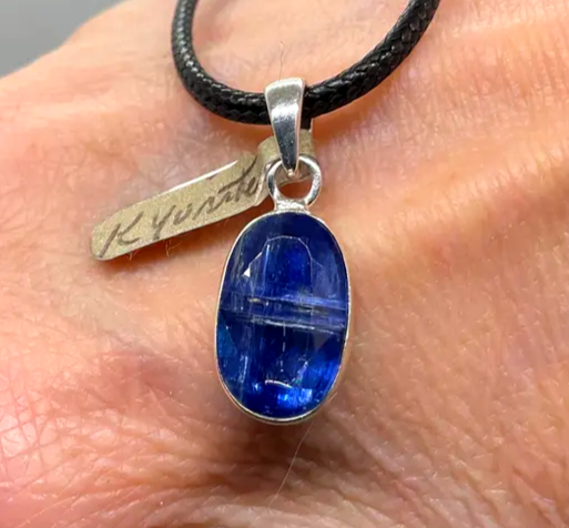 Raw Kyanite Sterling Silver Pendant