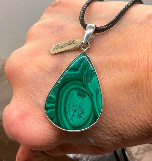 Malachite (natural) pendant .