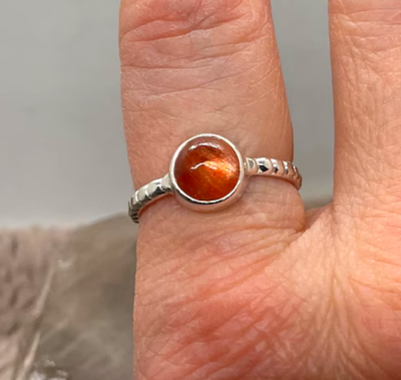 Natural Sunstone ring